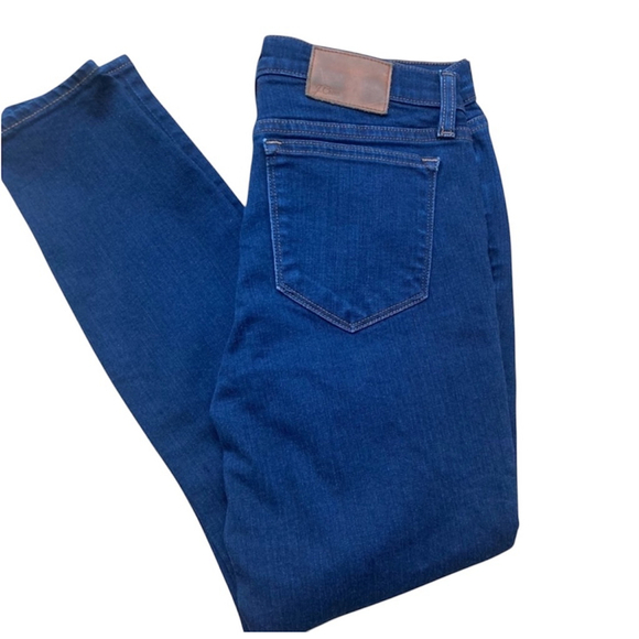 J Crew Toothpick Jeans Cropped Dark Wash High Waist Size 28 - Picture 3 of 5